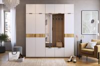 Прихожая Бери К1 Крафт золотой Дерево белое