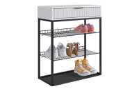 Обувница Вельвет Белое дерево , белый с наполнением